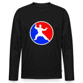 Kampfsport Logo - Männer Premium Bio Langarmshirt - Schwarz - Vorne - Nico (187cm)
