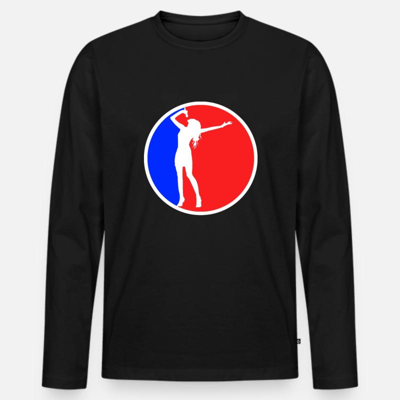 Singen Logo - Männer Premium Bio Langarmshirt - Schwarz