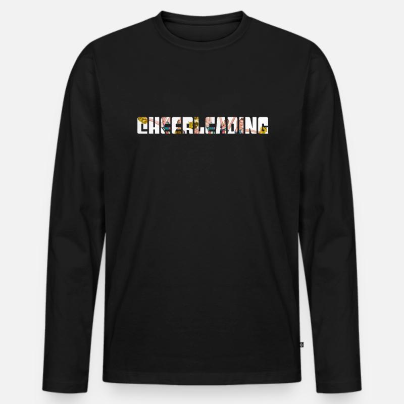 Cheerleading - Männer Premium Bio Langarmshirt - Schwarz