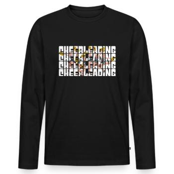 Cheerleading - Männer Premium Bio Langarmshirt - Schwarz - Vorne - Nico (187cm)