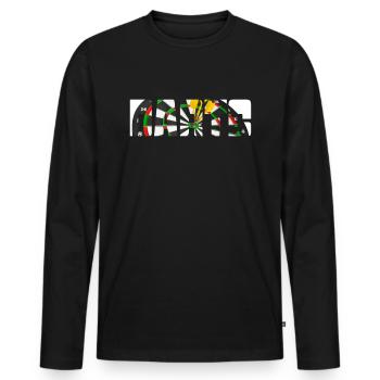 Dard - T-shirt manches longues Premium bio Homme - noir - Devant - Nico (187cm)
