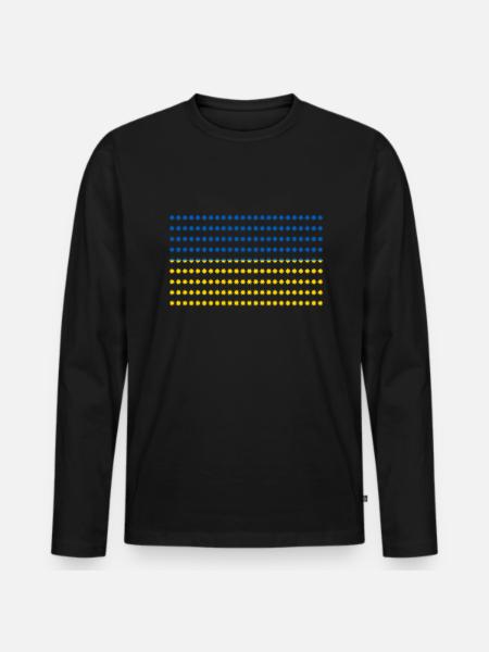 Ukraine flag - Men's Premium Organic Long Sleeve Shirt - black
