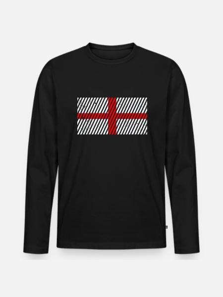 Drapeau de l’Angleterre - T-shirt manches longues Premium bio Homme - noir