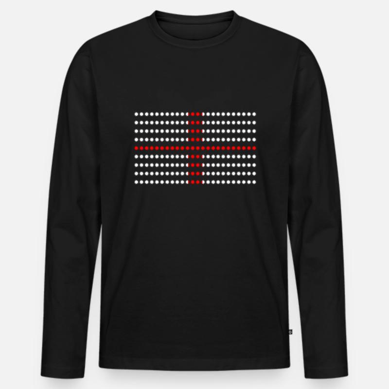England Flagge - Männer Premium Bio Langarmshirt - Schwarz