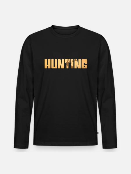 Hunt - Men's Premium Organic Long Sleeve Shirt - black