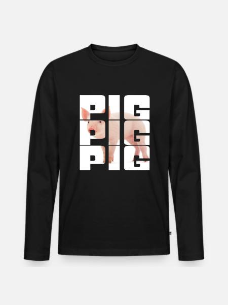 Cochon - T-shirt manches longues Premium bio Homme - noir