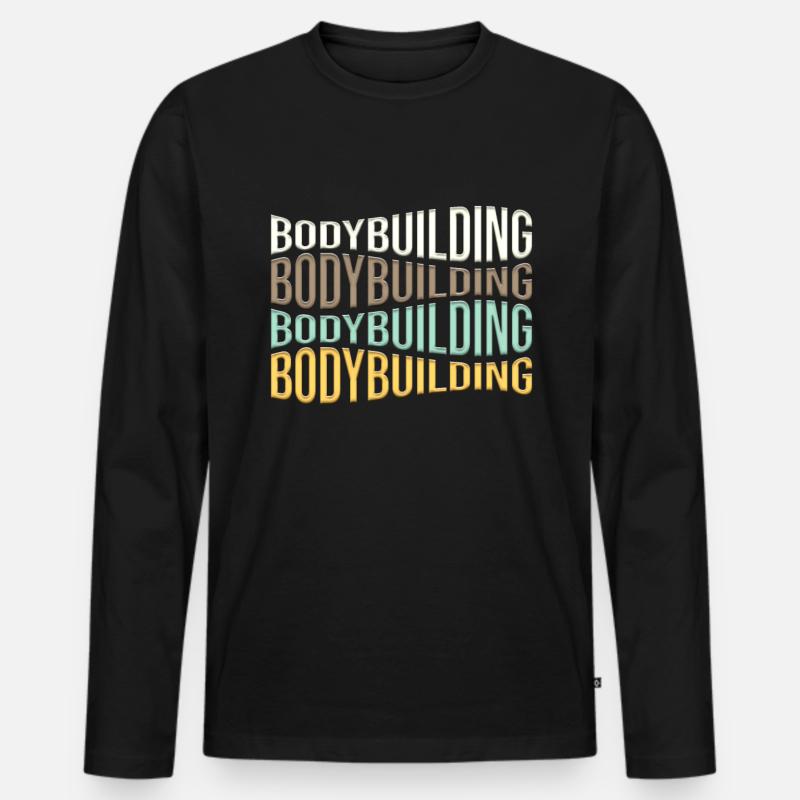 bodybuilding - Männer Premium Bio Langarmshirt - Schwarz