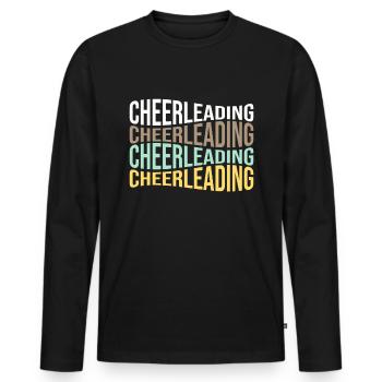 cheerleading - Männer Premium Bio Langarmshirt - Schwarz - Vorne - Nico (187cm)