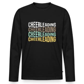 cheerleading - Männer Premium Bio Langarmshirt - Schwarz - Vorne - Nico (187cm)