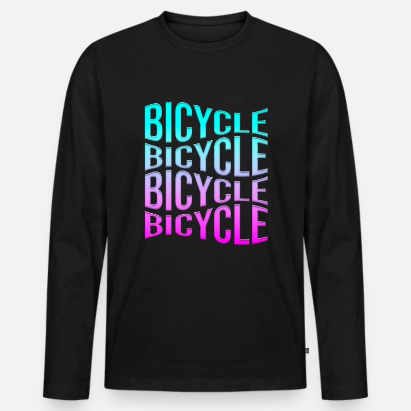 Fahrrad - Männer Premium Bio Langarmshirt - Schwarz