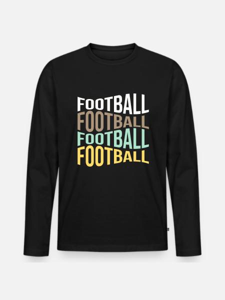 football - Men's Premium Organic Long Sleeve Shirt - black
