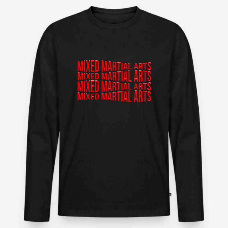 mma - Männer Premium Bio Langarmshirt - Schwarz