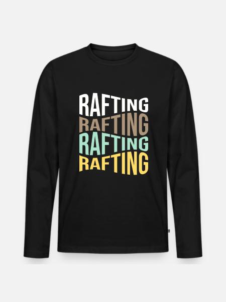 rafting - Men's Premium Organic Long Sleeve Shirt - black
