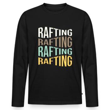 rafting - Männer Premium Bio Langarmshirt - Schwarz - Vorne - Nico (187cm)
