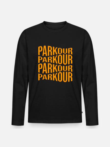Parkour - Men's Premium Organic Long Sleeve Shirt - black