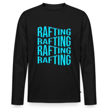 rafting - Männer Premium Bio Langarmshirt - Schwarz - Vorne - Nico (187cm)