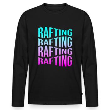 rafting - Männer Premium Bio Langarmshirt - Schwarz - Vorne - Nico (187cm)