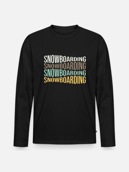 snowboarding - Men's Premium Organic Long Sleeve Shirt - black