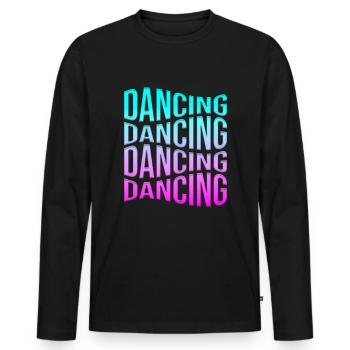 Dance - Men's Premium Organic Long Sleeve Shirt - black - Front - Nico (187cm)