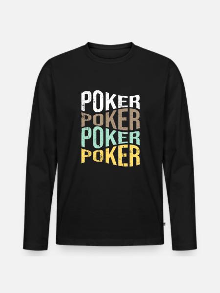 poker - Men's Premium Organic Long Sleeve Shirt - black