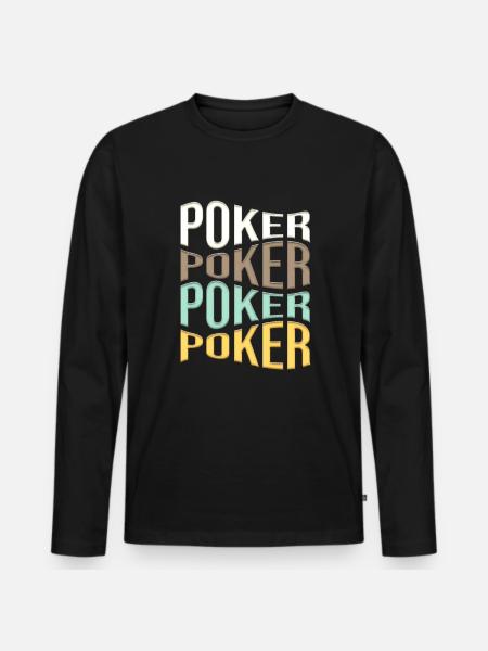 poker - Men's Premium Organic Long Sleeve Shirt - black