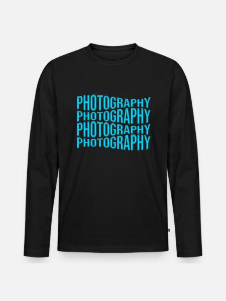 Photography - Men's Premium Organic Long Sleeve Shirt - black