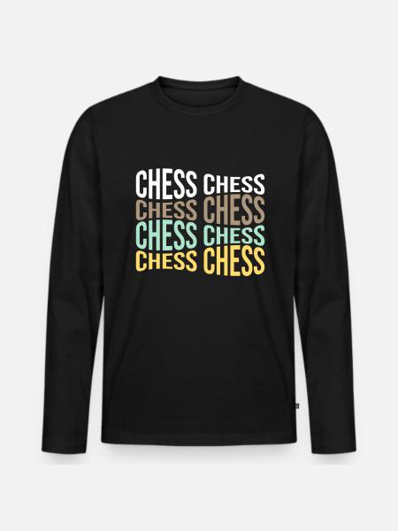 Échecs - T-shirt manches longues Premium bio Homme - noir