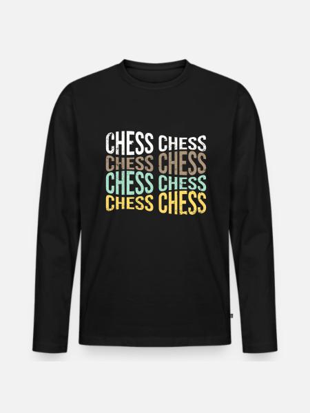 Schach - Männer Premium Bio Langarmshirt - Schwarz