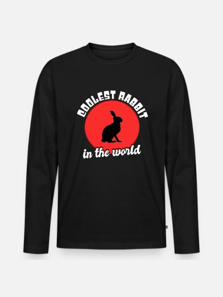 Cool rabbit saying - Men's Premium Organic Long Sleeve Shirt - black