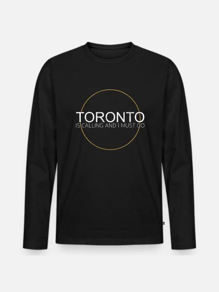 Toronto Quote - Men's Premium Organic Long Sleeve Shirt - black