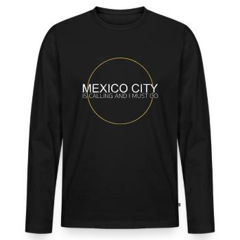 Citation de Mexico - T-shirt manches longues Premium bio Homme - noir - Devant - Nico (187cm)