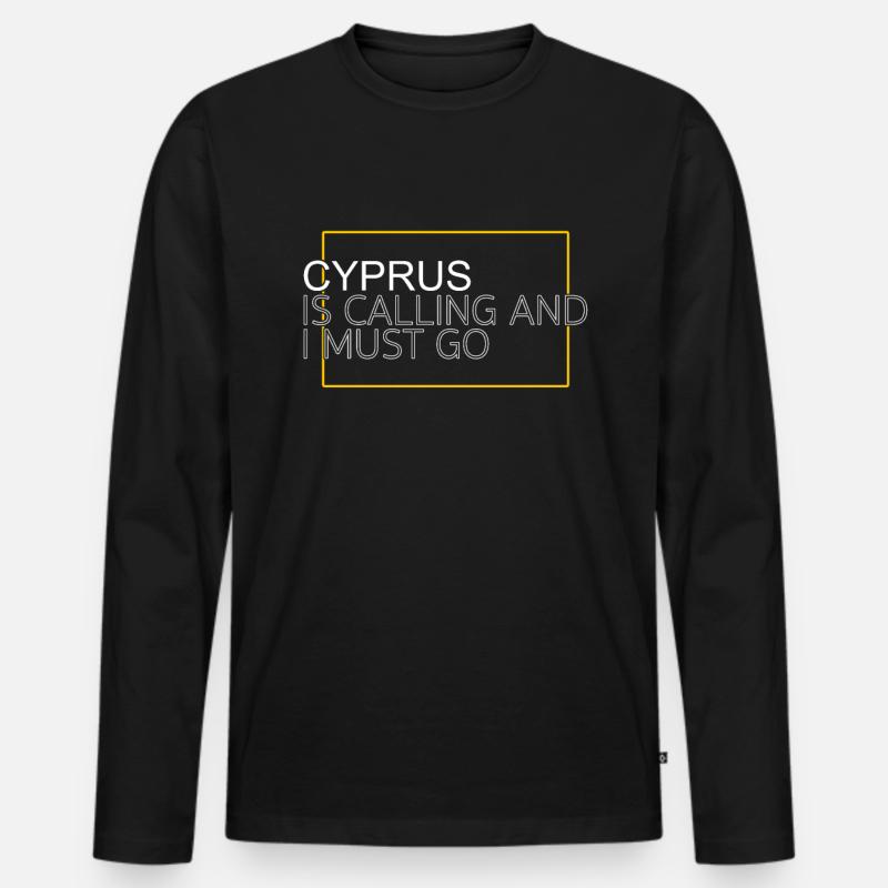 Zypern Spruch - Männer Premium Bio Langarmshirt - Schwarz