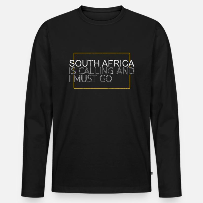 Südafrika Spruch - Männer Premium Bio Langarmshirt - Schwarz