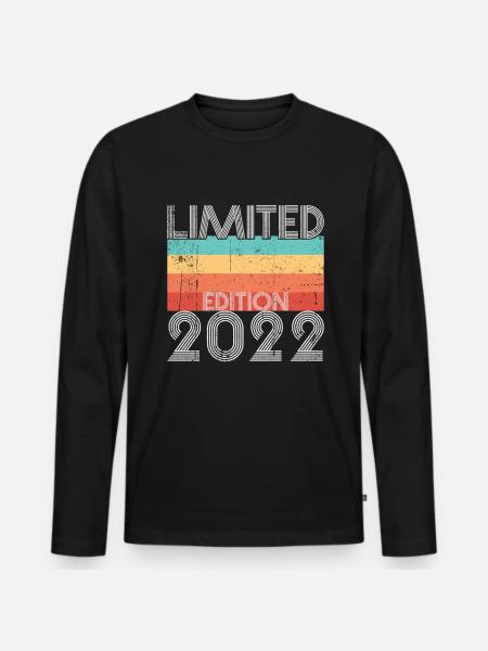 Limited Edition Retro 2022 - Men's Premium Organic Long Sleeve Shirt - black