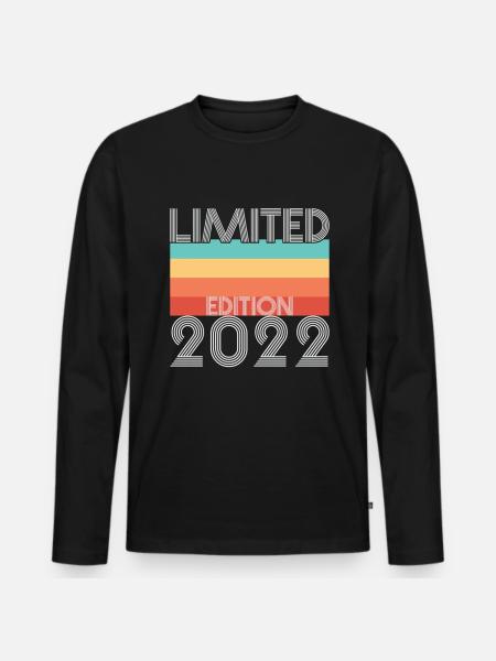 Limited Edition Retro 2022 - Men's Premium Organic Long Sleeve Shirt - black