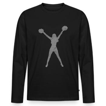 cheerleading - Männer Premium Bio Langarmshirt - Schwarz - Vorne - Nico (187cm)
