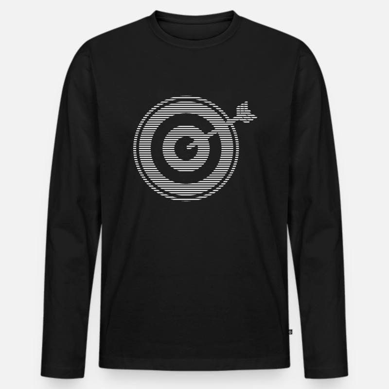 Dart - Männer Premium Bio Langarmshirt - Schwarz