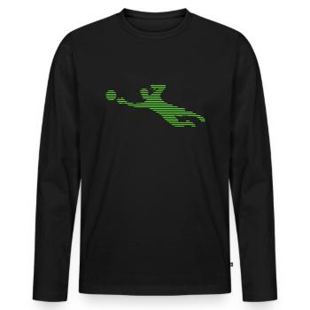 Goalkeeper - Men's Premium Organic Long Sleeve Shirt - black - Front - Nico (187cm)