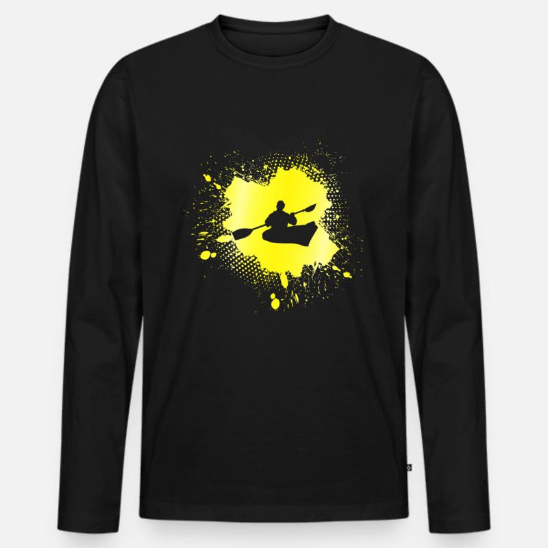 Kanusport - Männer Premium Bio Langarmshirt - Schwarz