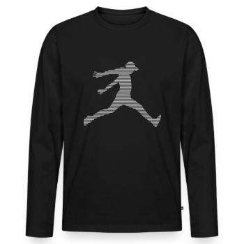 Parkour - Men's Premium Organic Long Sleeve Shirt - black - Front - Nico (187cm)