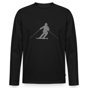 Ski - T-shirt manches longues Premium bio Homme - noir - Devant - Nico (187cm)