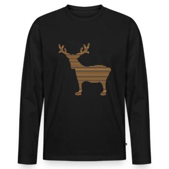 Élan - T-shirt manches longues Premium bio Homme - noir - Devant - Nico (187cm)