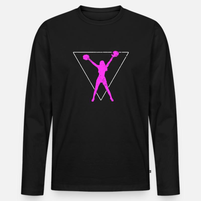 cheerleading - Männer Premium Bio Langarmshirt - Schwarz
