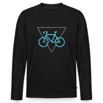 Bicyclette - T-shirt manches longues Premium bio Homme - noir - Devant - Nico (187cm)
