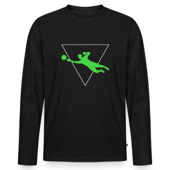 Goalkeeper - Men's Premium Organic Long Sleeve Shirt - black - Front - Nico (187cm)
