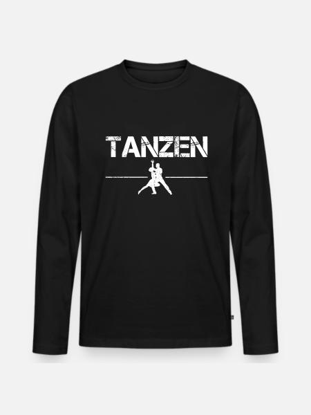 Tanzen - Männer Premium Bio Langarmshirt - Schwarz