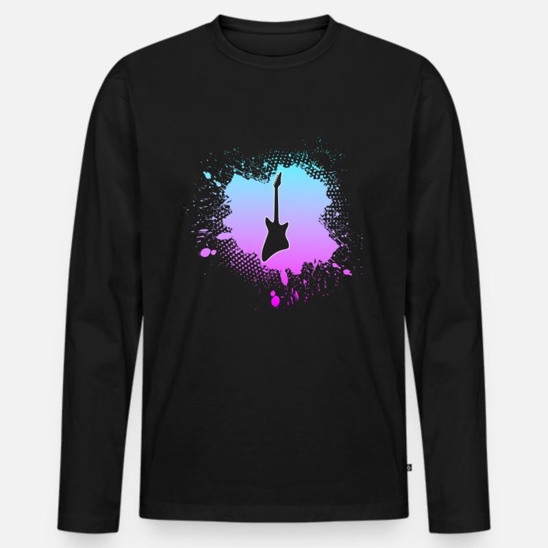 Rock - Männer Premium Bio Langarmshirt - Schwarz