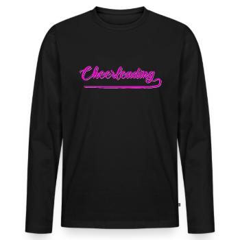 Cheerleading - T-shirt manches longues Premium bio Homme - noir - Devant - Nico (187cm)