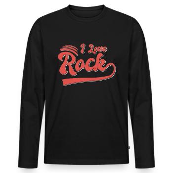 J’adore la jupe - T-shirt manches longues Premium bio Homme - noir - Devant - Nico (187cm)