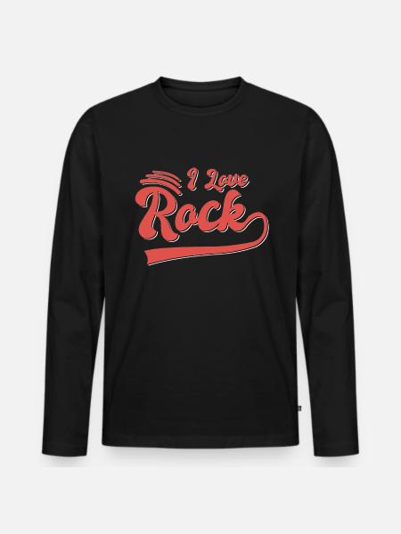 I love skirt - Men's Premium Organic Long Sleeve Shirt - black